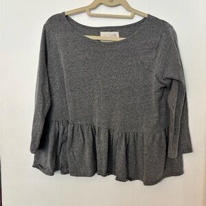 Gray Women's Peplum Top